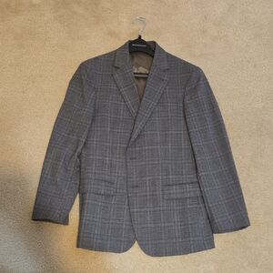 Kenneth Cole Charcoal Checkered Blazer